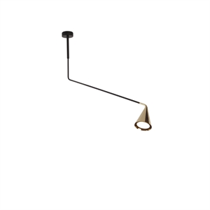 TOOY Gordon 561.11C Taklampe Matt Sort/ Børstet Messing