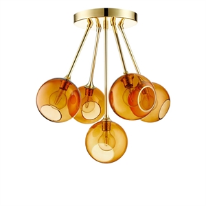 Design by Us Ballroom Molecule Taklampe Amber/Gull