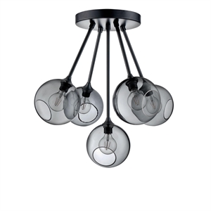 Design by Us Ballroom Molecule Taklampe Røykfarget/ Sort