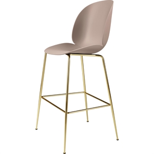 GUBI Beetle Barkrakk H75 Konisk Base Messing Matt/ Søt Rosa