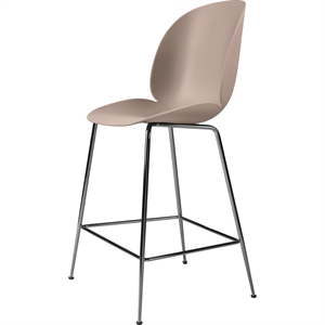 GUBI Beetle Barkrakk H65 Konisk Base Sort Sort Krom/ Søt Rosa