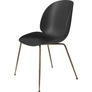 GUBI Beetle Spisestol Konisk Base Antikk Messing/ Sort