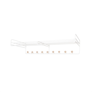 Maze Bill Hattehylle L 102 cm Hvit/Bjørk