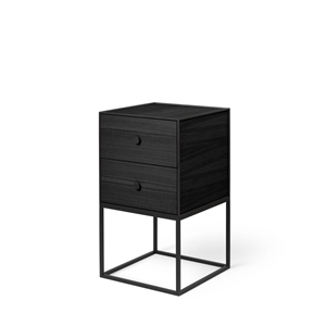 Audo Frame 35 Sidebord med 2 Skuffer i Sort Ask