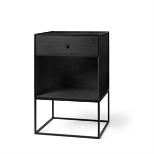Audo Frame 49 Sidebord med 1 Skuff i Sort Ask