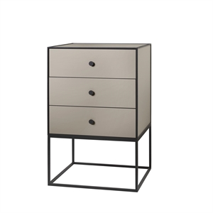 Audo Frame 49 Sidebord med 3 Skuffer Sand