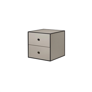 Audo Frame 35 med 2 Skuffer 35x35x35 Sand