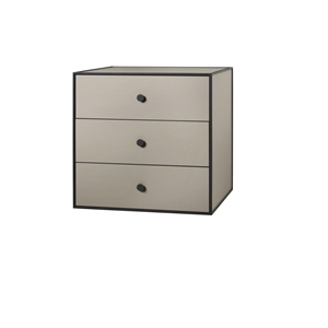 Audo Frame 49 med 3 Skuffer 42x49x49 Sand