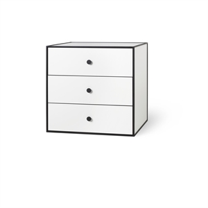 Audo Frame 49 med 3 Skuffer 42x49x49 Hvit