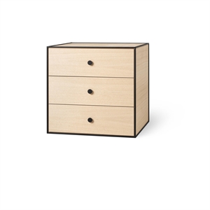 Audo Frame 49 med 3 Skuffer 42x49x49 Eik