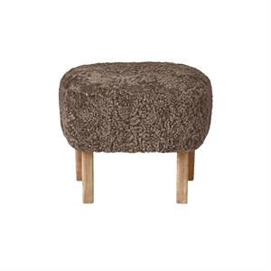 Audo Ingeborg Ottoman Natural Oak/Saueskinn Sahara