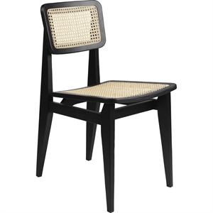 GUBI C-Chair Spisestuestol Fransk Rotting/ Sort Eik