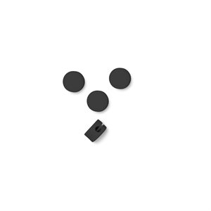 Pidestallkabelprikker Kullfarget