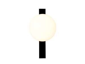 Estiluz Circ Utendørs Vegglampe med Plate Sort