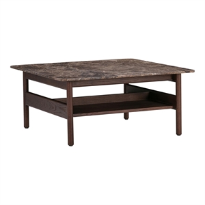 Wendelbo Collect Salongbord 78x78 Emperador Marmor/mørk Brun Eik