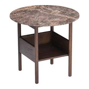 Wendelbo Collect Sidebord Ø60 Emperador Marmor/mørkebrun Eik