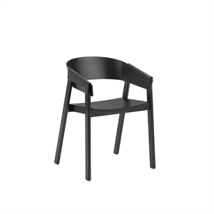 Muuto Trekk Spisestol med Armlener Sort