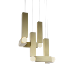 Lee Broom Vesper Duo- Taklampe med Baldakin Børstet gull