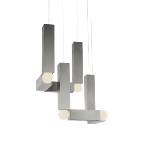 Lee Broom Vesper Duo- Taklampe med Baldakin Børstet Sølv