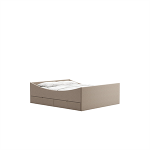 Rye Sleep buet sengeramme med 4 skuffer 140x210 mørkebrun