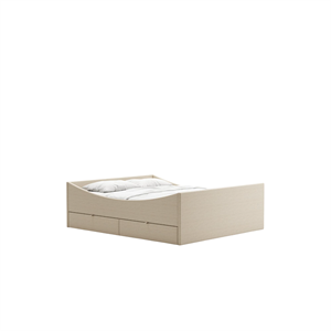 Rye Sleep buet sengeramme med 2 skuffer 140x200 lys Beige