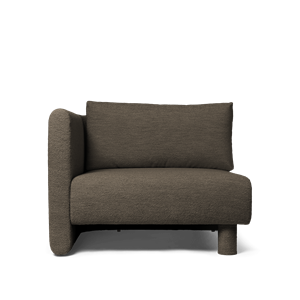 Ferm Living Dase Modular Sofa Venstre Myk Bouclé/Mørk Brun