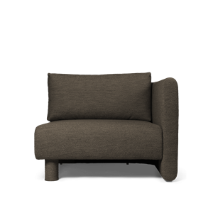 Ferm Living Dase Modular Sofa Høyre Myk Bouclé/Mørk Brun