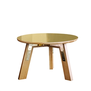 Design By Us Oakwood Salongbord Ø60 Messing