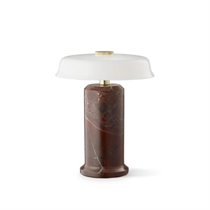 Design By Us Trip No. 2 Bærbar Lampe Burgunder Marmor/Blank Opal