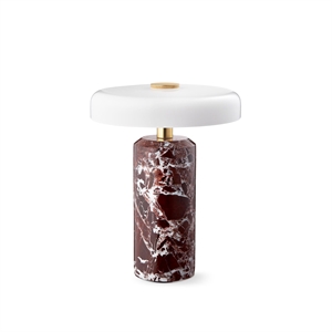 Design By Us Trip Bærbar Lampe Burgunder Marmor/Blank Opal