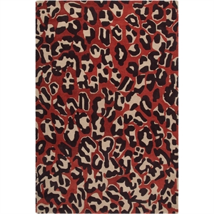 Decotique Leopardteppe 250x350 cm Rød