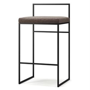 Department Barkrakk med Ryggstøtte 80 cm Sort/kystskifer