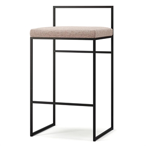 Department Barkrakk med ryggstøtte 80 cm Sort/ lys rosa