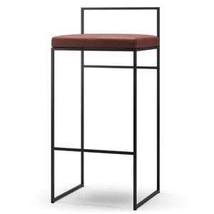 Department Barkrakk med ryggstøtte 90 cm Sort/brunt skinn
