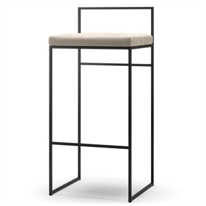 Department Barkrakk med ryggstøtte 90 cm Sort/ Beige fløyel