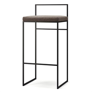 Department barkrakk med ryggstøtte 90 cm Sort/kystskifer