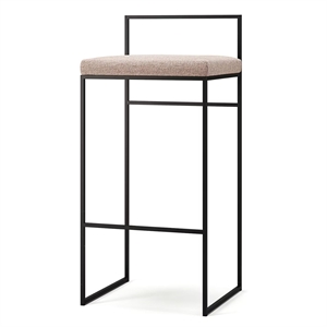 Department Barkrakk med Ryggstøtte 90 cm Sort/ Lys Rosa