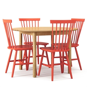 Department Wood Spisebordsett Eik/ Oransje