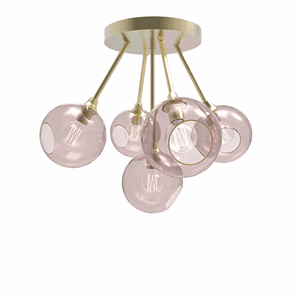 Design by Us Ballroom Molecule Taklampe Rosa & Gull