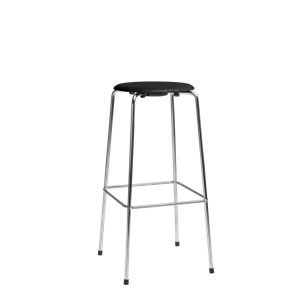 Fritz Hansen High Dot Barkrakk H76 4-bens Krom/ Sort Ask