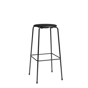 Fritz Hansen High Dot Barkrakk H76 4-bent Sort/ Sort Skinn