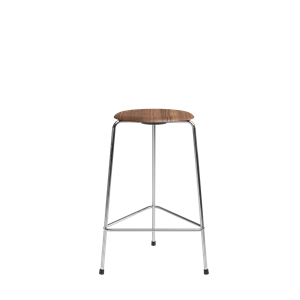 Fritz Hansen High Dot Barkrakk H65 3-bent Krom/ Valnøtt