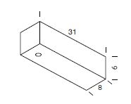 Ilti Luce Driver Med 1 Hull 31x8x6 cm Gull