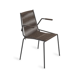 Thorup Copenhagen Noel Spisestol med Armlener Sort/ Grå Ull