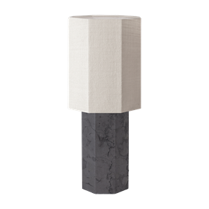 Louise Roe Eight Over Eight Bordlampe Grande Grå Marmor/Jute Hvit