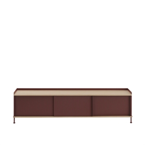 Muuto Enfold Sidebord 186x45 Eik/dyp Rød