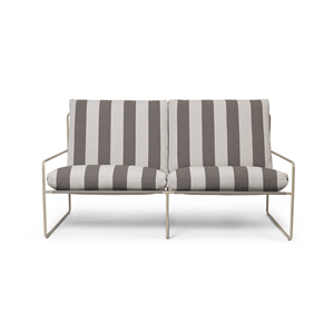 Ferm Living Desert 2-seters Sofa Stripete Kasjmir/sjokoladefarget