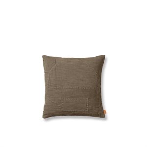 Ferm Living Darn Pute 50x50 cm Mørk/Taupe