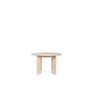 Ferm Living Bevel Rundt Spisebord Ø117 Hvit/ Bøk