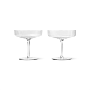 Ferm Living Ripple Champagne Sett med 2 Klar